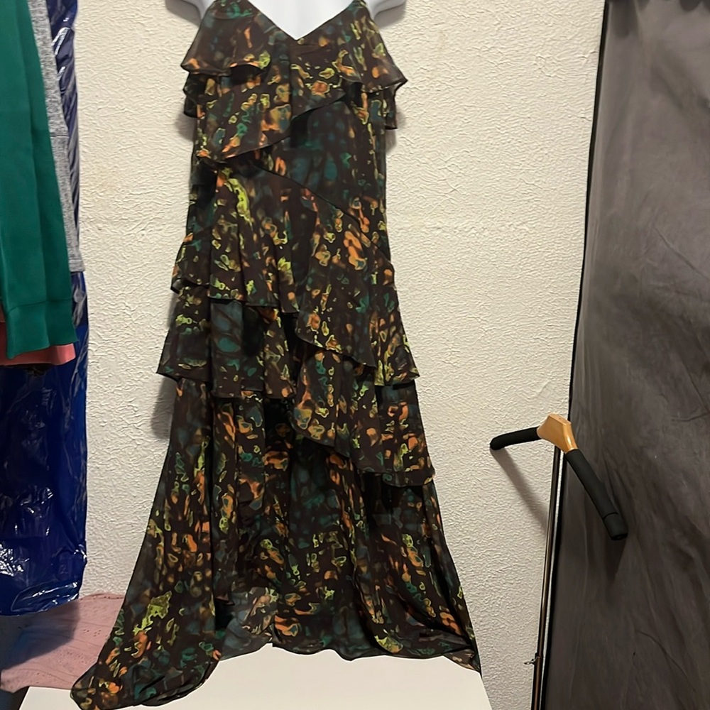Brown Multicolored Dress